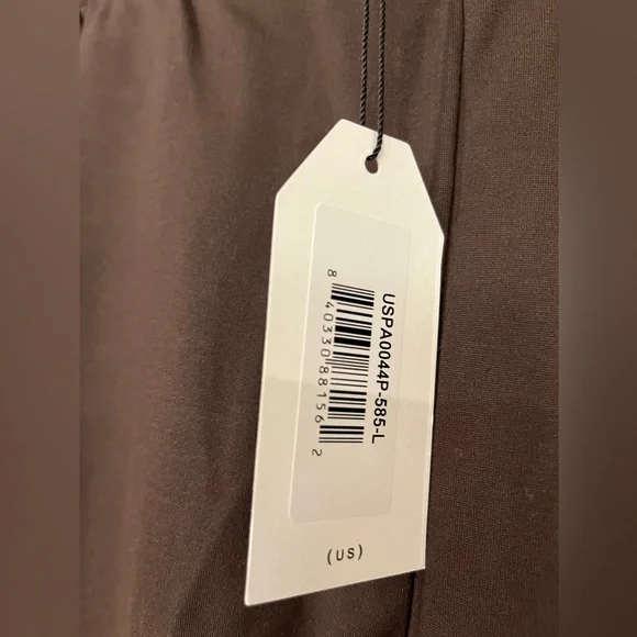 NWT Universal Standard Brown Ponte Pants with Ankle Zippers, Size L (22/24) - Picture 3 of 8